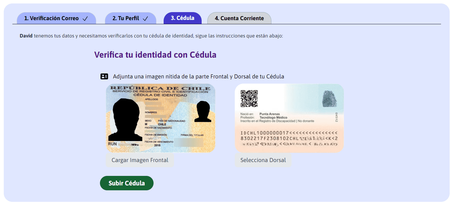 Verificación Cedula